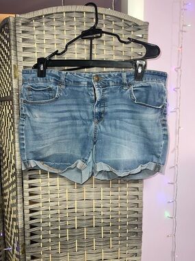 Faded Glory Light Blue Rolled-Hem Denim Shorts